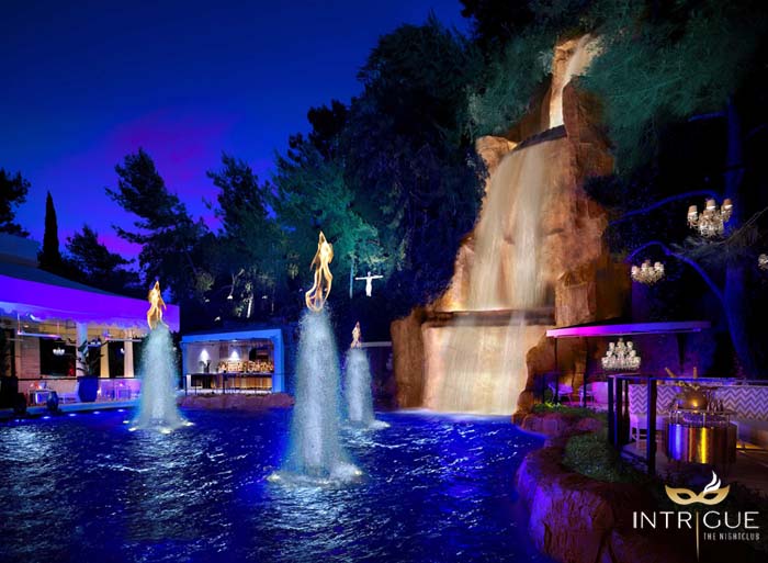 The waterfall at Intrigue
