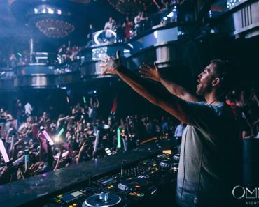 Calvin in the DJ booth at Omnia