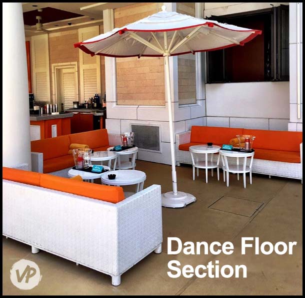 A photo showing the Dance Floor tables at EBC