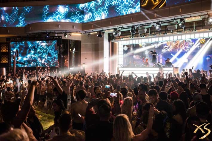 Guests in the pool at Nightswim