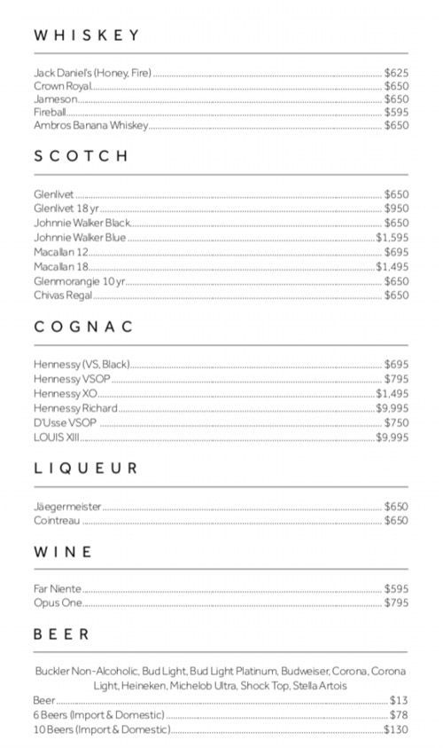 Whiskey and scotch bottle prices