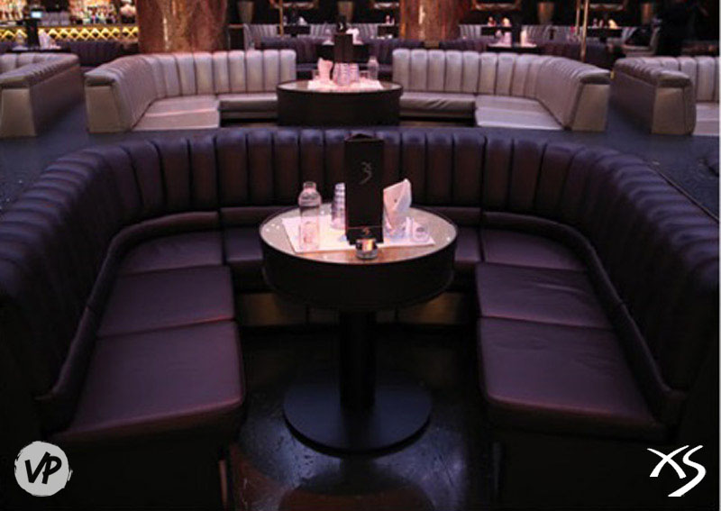 A picture of the lower dance floor booths