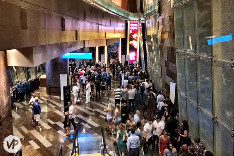 People line up in the guest list line at Jewel Nightclub in Las Vegas.