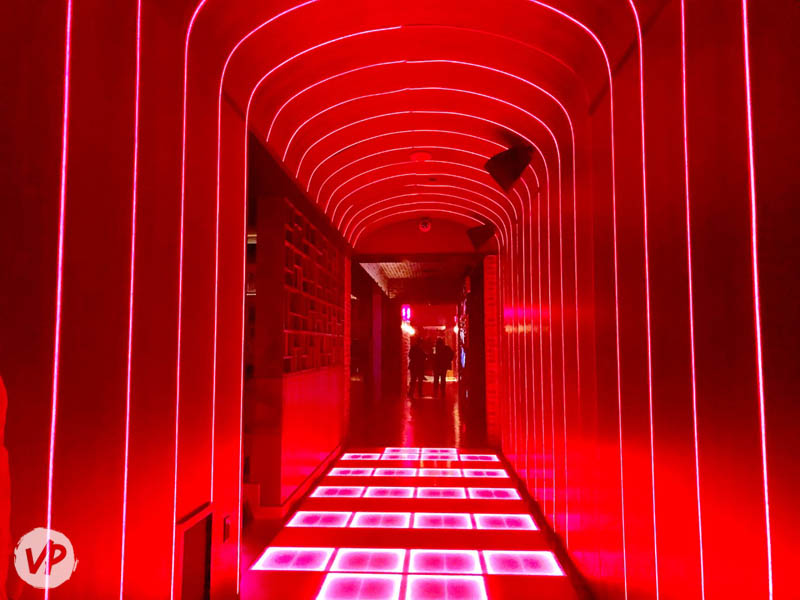 The red hallway inside OTR