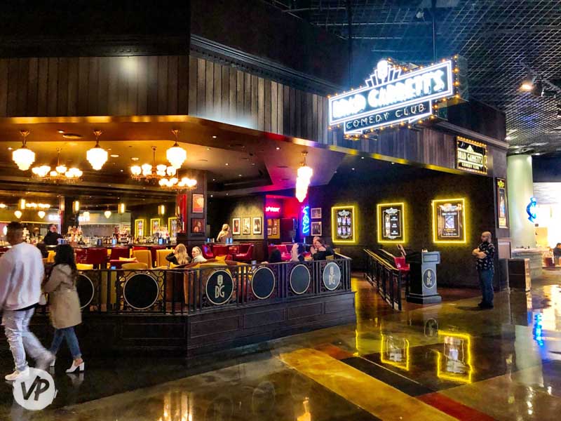 An exterior photo of the Brad Garrett Comedy Club in Las Vegas