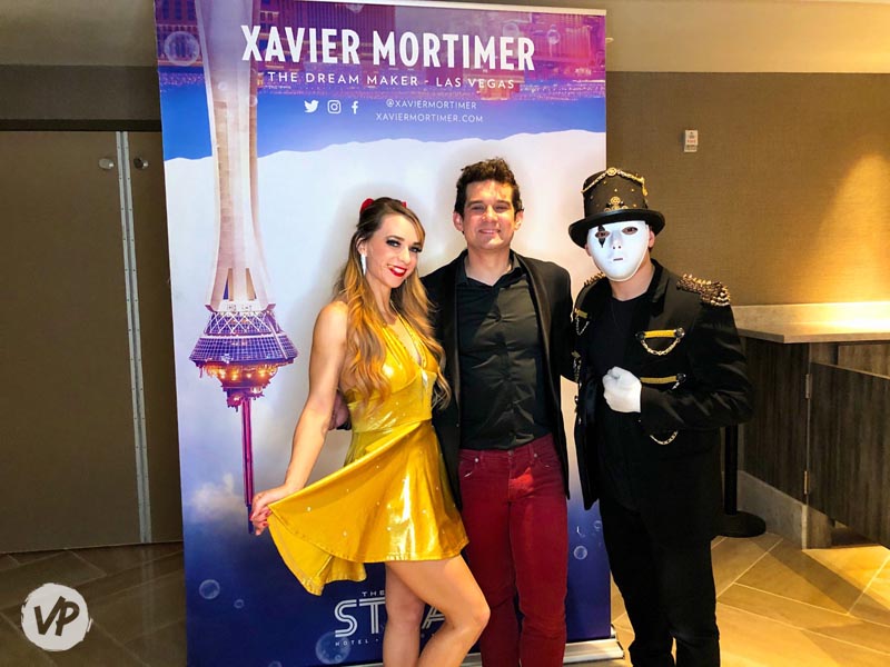 A photo of Xavier, Belle, and the stagehand at the show's meet and greet