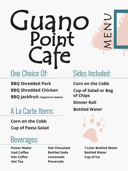 Guano Point Cafe Menu