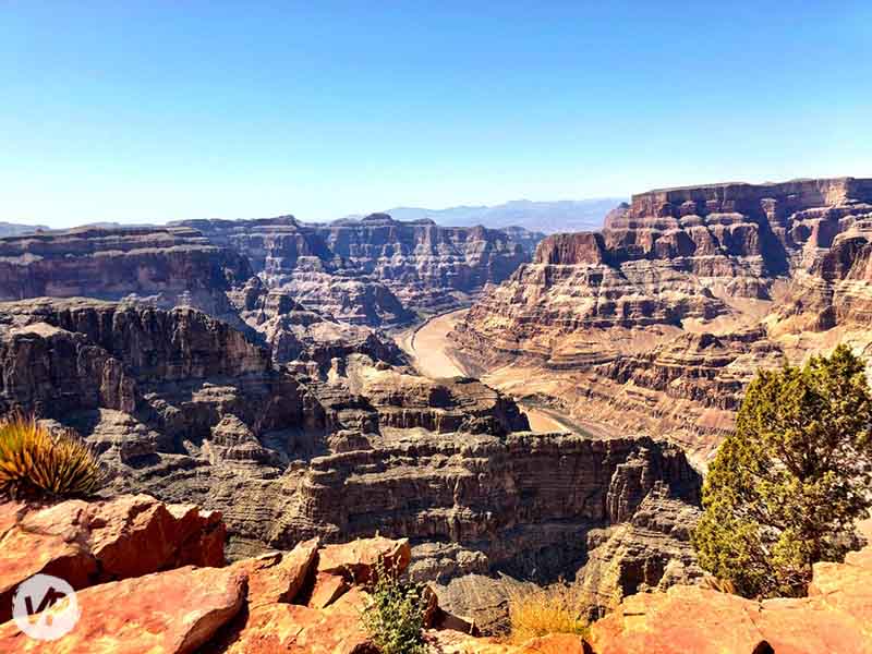 A photo of the Grand Canyon West Rim and Colorado River