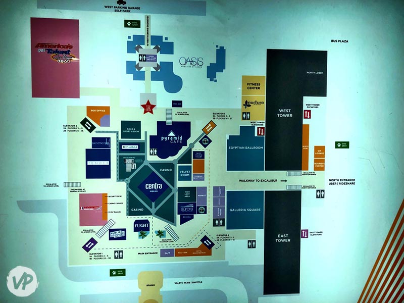 Map showing how to get to the Luxor Theater