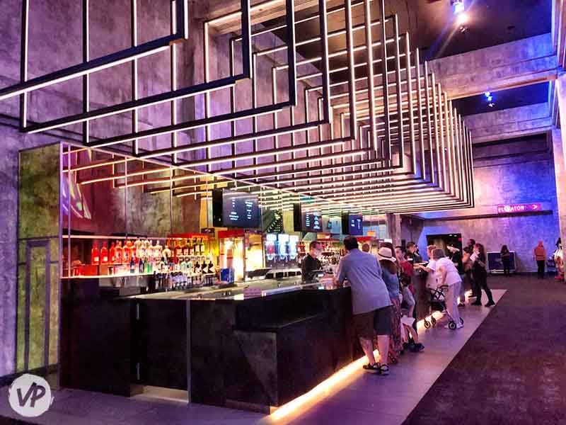 A photo of the bar next to the Luxor Theater