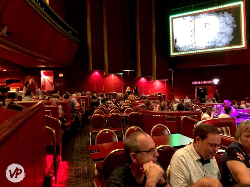 A photo showing the tables and booths at Piff The Magic Dragon in Vegas