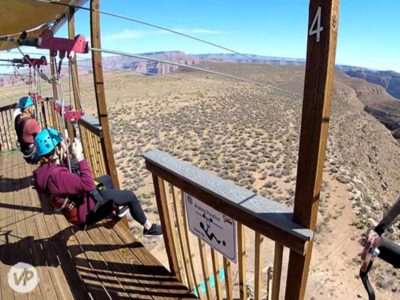 The view from the second tower at the Grand Canyon zip line