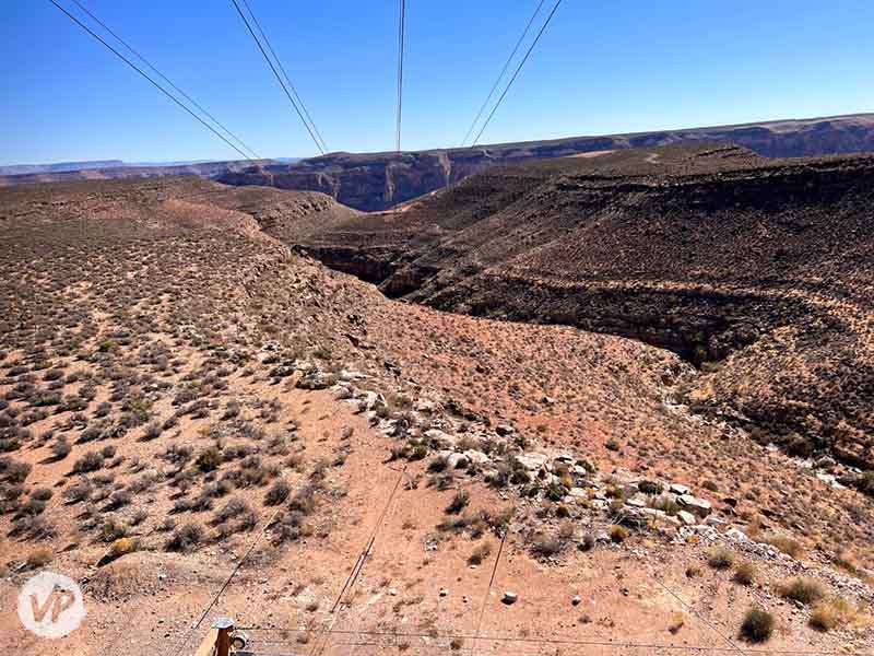 A photo of the second Grand Canyon zip line