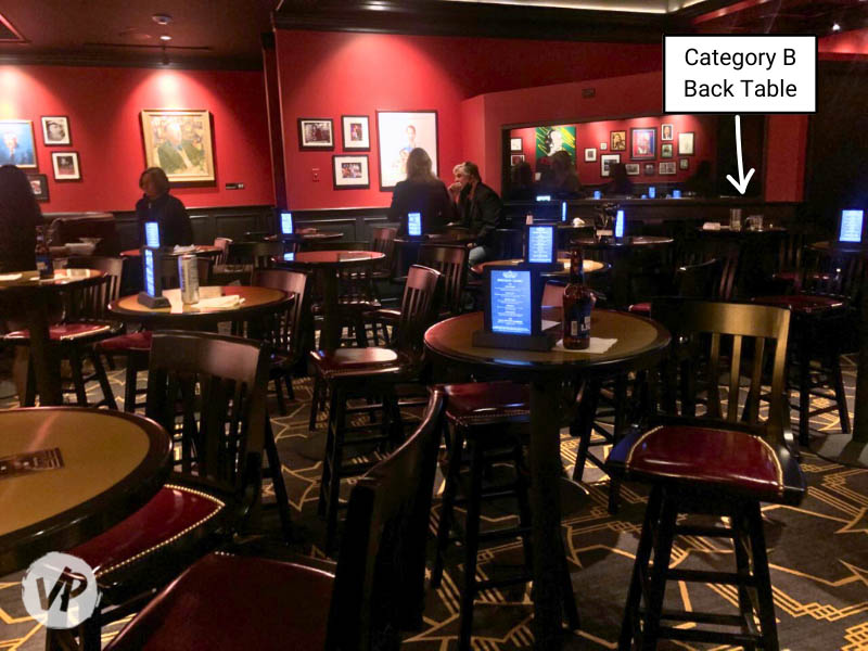 Picture of bar stools in the back of the comedy club