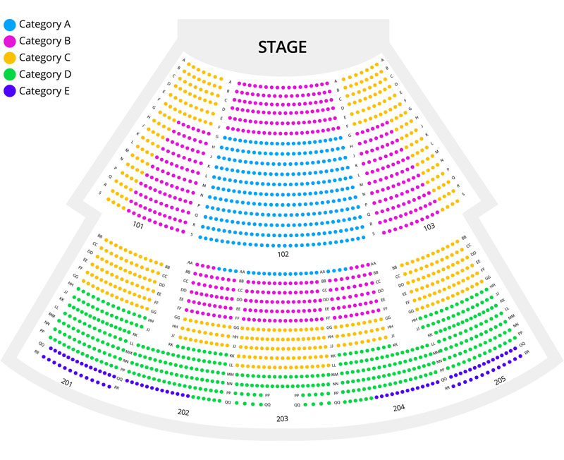 Seating chart for Michael Jackson One