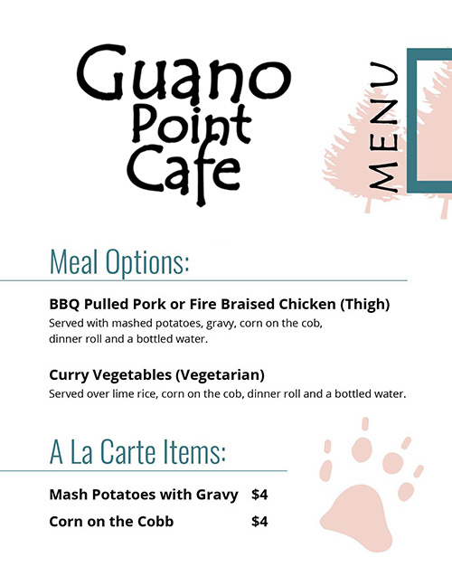 Guano Point Cafe Menu and prices