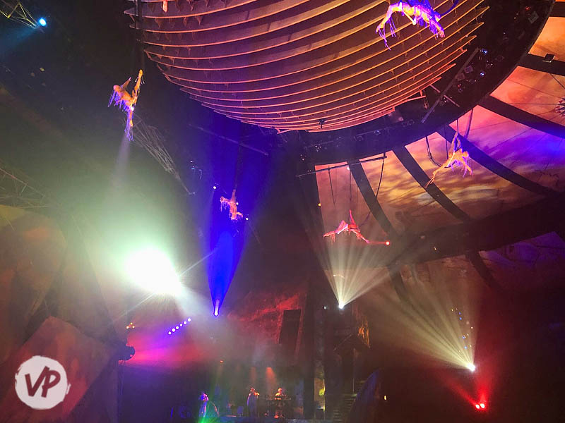 Cirque du Soleil artists performing the Bungee act