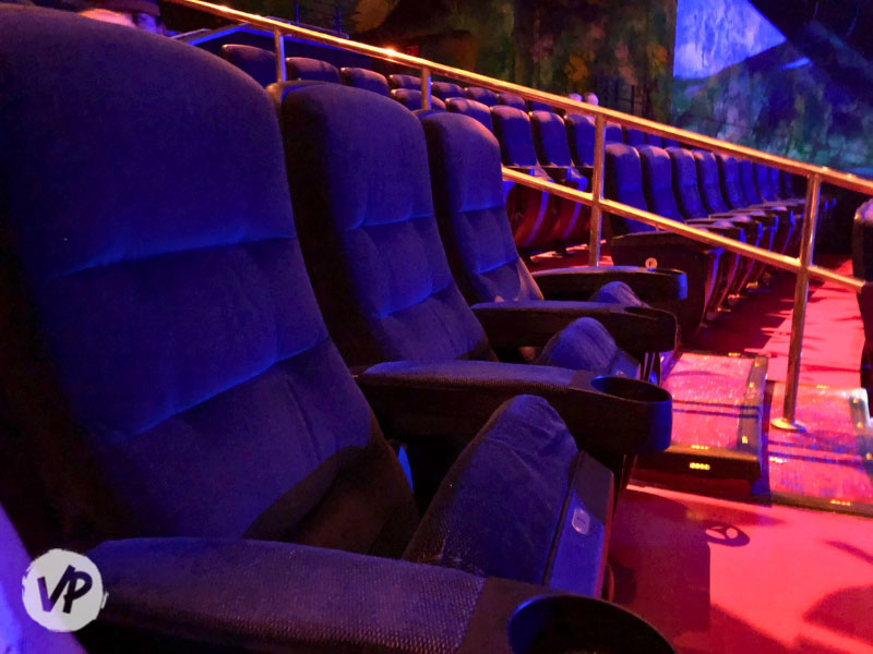 Seating inside the theater