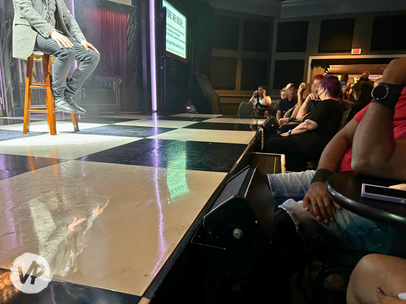 Guests seated in the first row at the Mastermind show