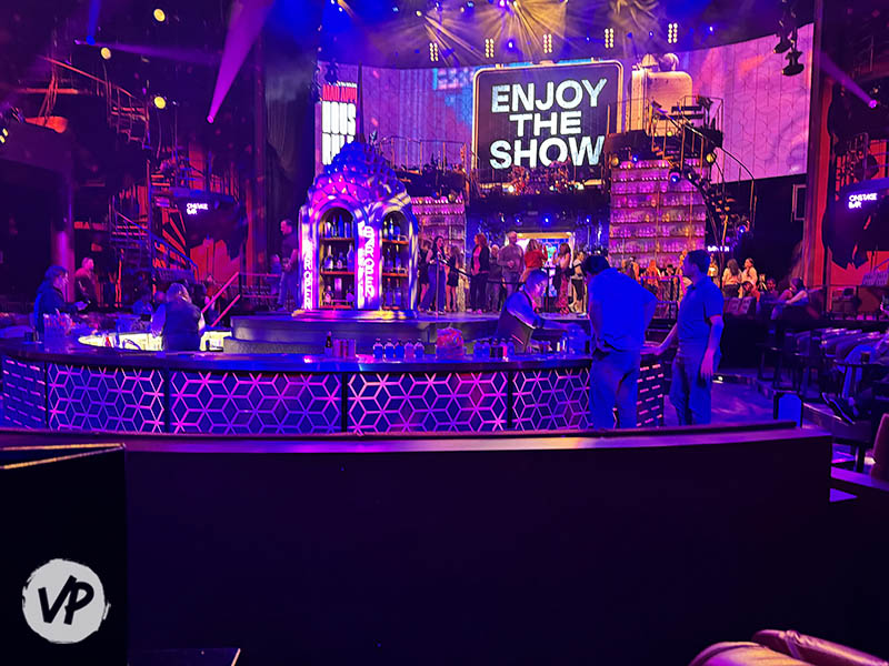 The view of the stage from a VIP seat in section 103